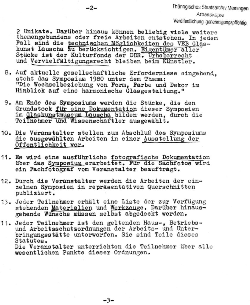 Statut Symposium 1980_Blatt2